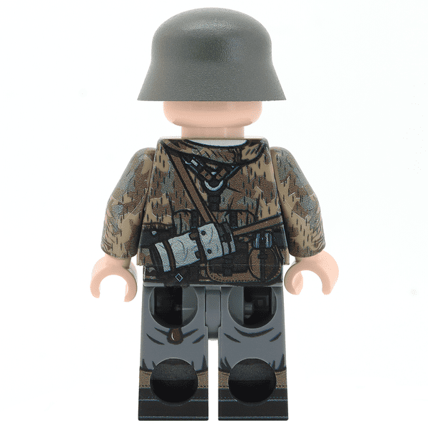 Lego ww2 German Splinter Camo Soldat mit Maschinengewehr